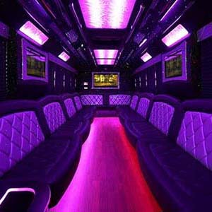 leather seating on bus